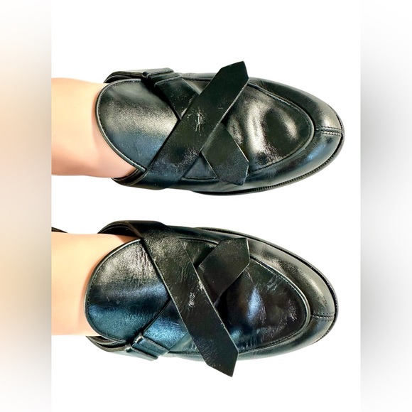 Frame Denim Le Willoughby Black Leather Slide/ Mules US 7.5 - Picture 5 of 15